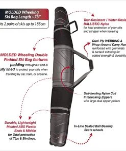 Athalon Platinum Hard Shell Wheeled Double Ski Bag - 185cm -Swix Shop 81Jlbt4TiuL. AC SX679