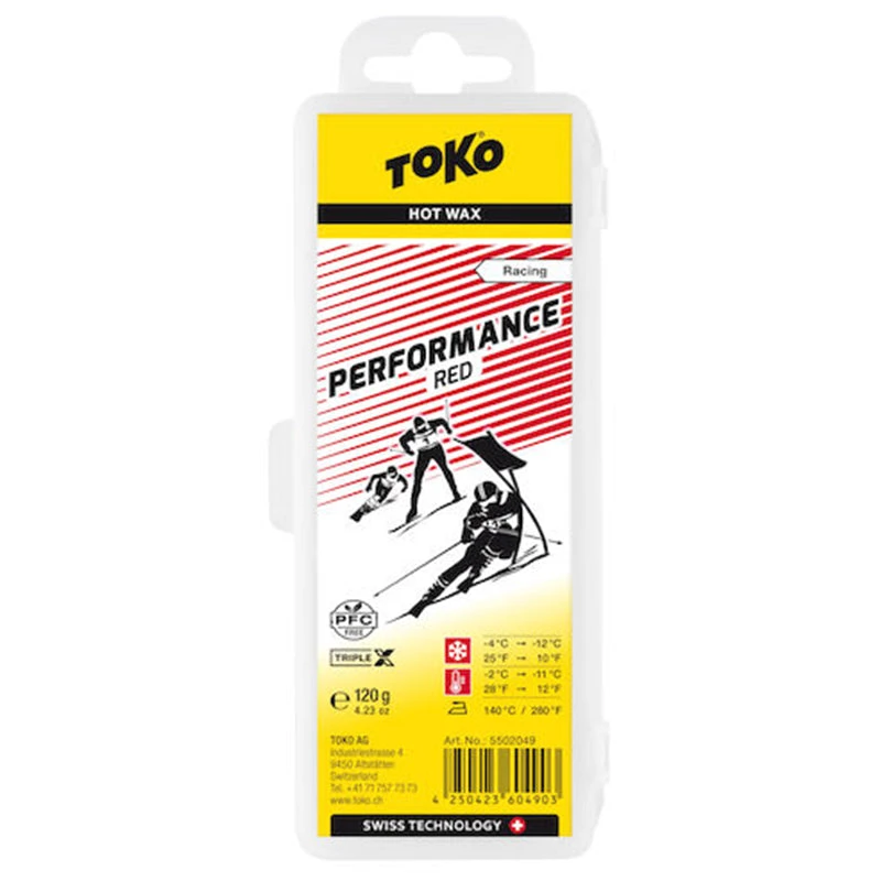 Toko Performance Ski And Snowboard Hot Wax 120g Red - Fluoro Free 3 Toko Performance Ski And Snowboard Hot Wax 120g Red - Fluoro Free