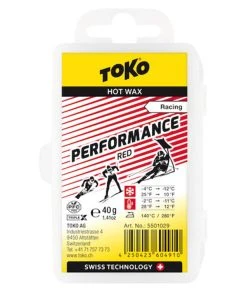Toko Performance Ski And Snowboard Hot Wax 40g Red - Fluoro Free