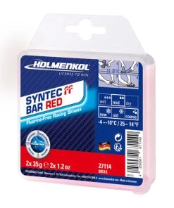 Holmenkol Fluorine Free Syntec Bar Red 70g Race Series