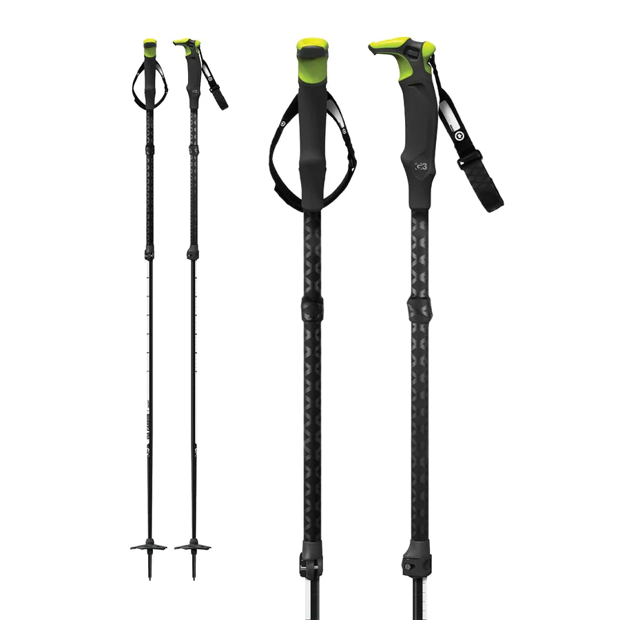 G3 Via Carbon Adjustable Ski Poles 3 G3 Via Carbon Adjustable Ski Poles